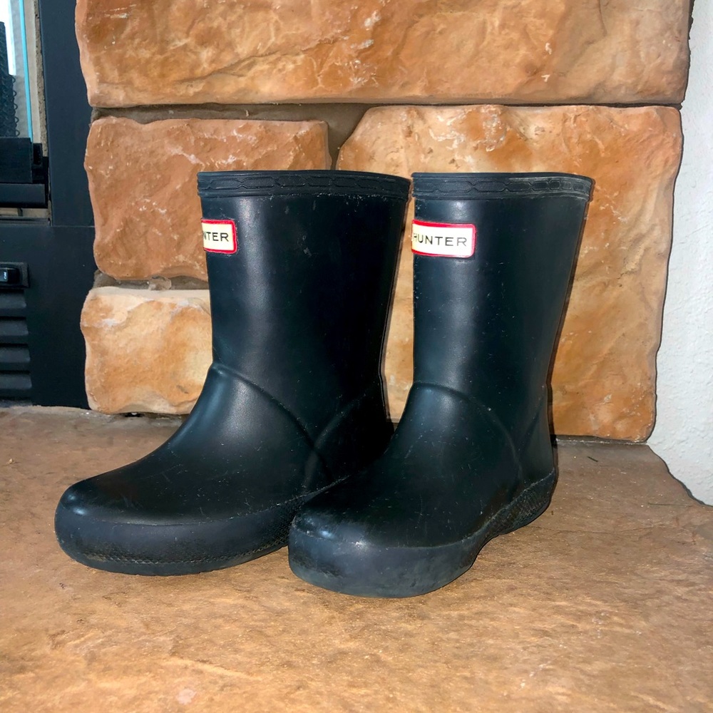 Black rain boots Kids-unisex 6